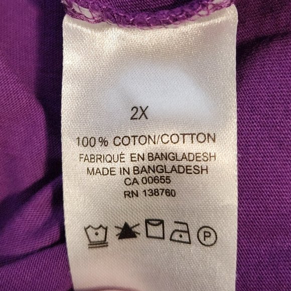 Penningtons DC Girlfriend Purple Tank Top, Women's Size 2x - Picture 6 of 6